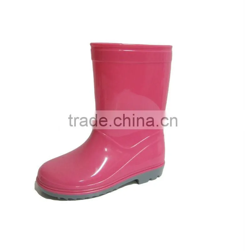 Kids' PVC Rain Boots With Solid Color
