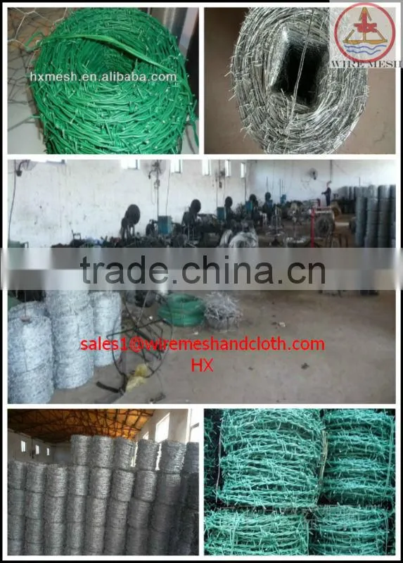 Double twisted galvanized barbed wire