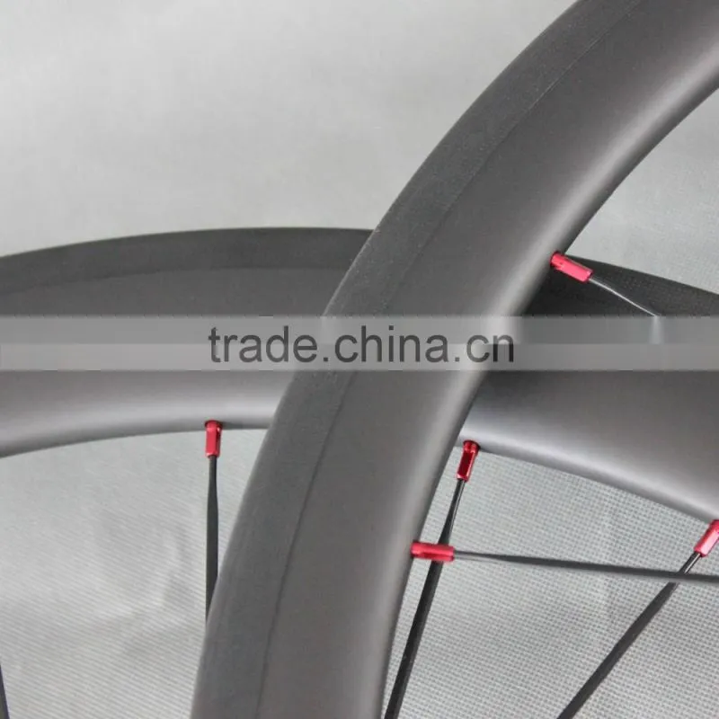 ICAN Carbon Road Bike Wheels Clincher 40/56C Basalt Brake 20/24 Holes