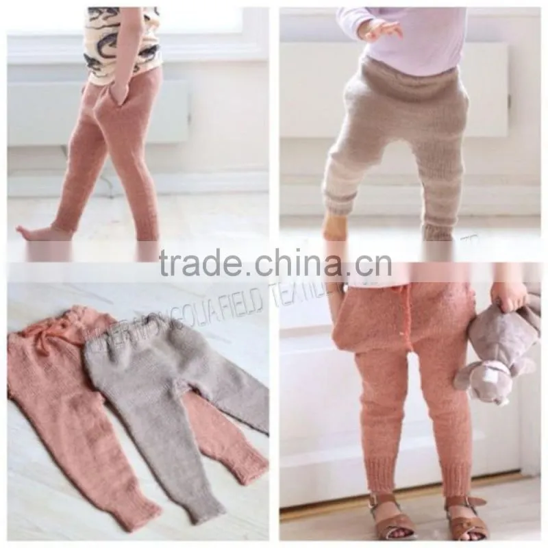 Crochet Footed Baby Pants in Cashmere