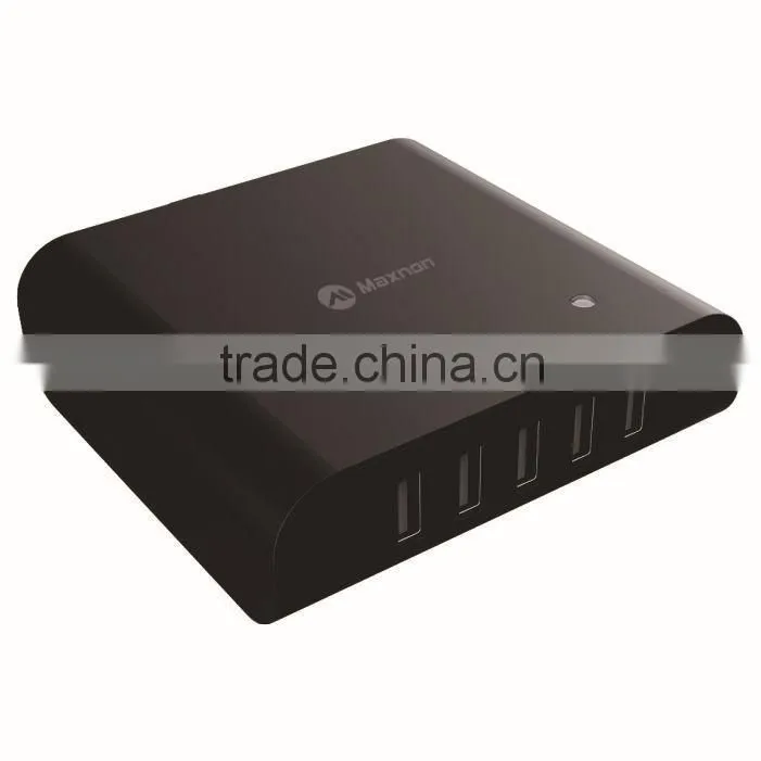 5 port USB Charger Rapid Charge For iphone And More - Powerful Smart multi USB Charger