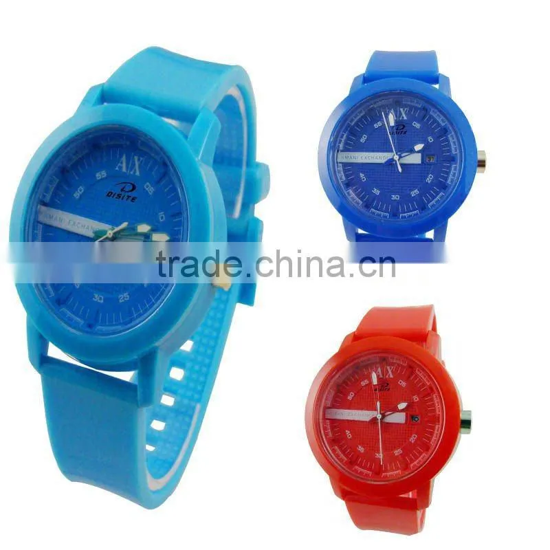 Hot!!! OEM/ODM promotion gift white silicone watch with changable straps