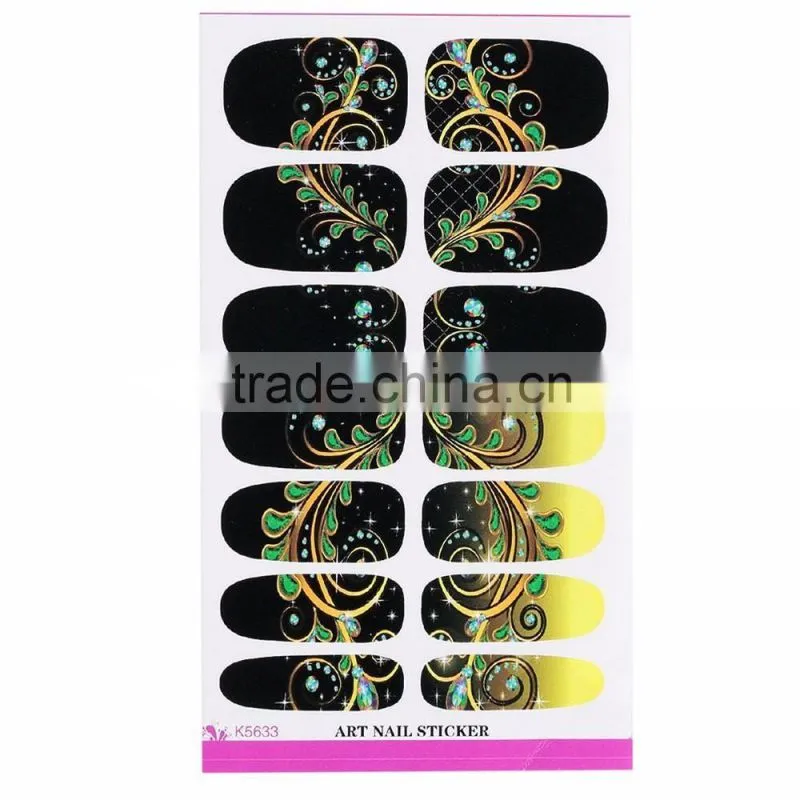 K5633 K5653 K5711B K5721B K5708B Nail Sticker Manicure Decor Decal Tools Rose Floral Butterfly Galaxy Patterns Water Transfers S