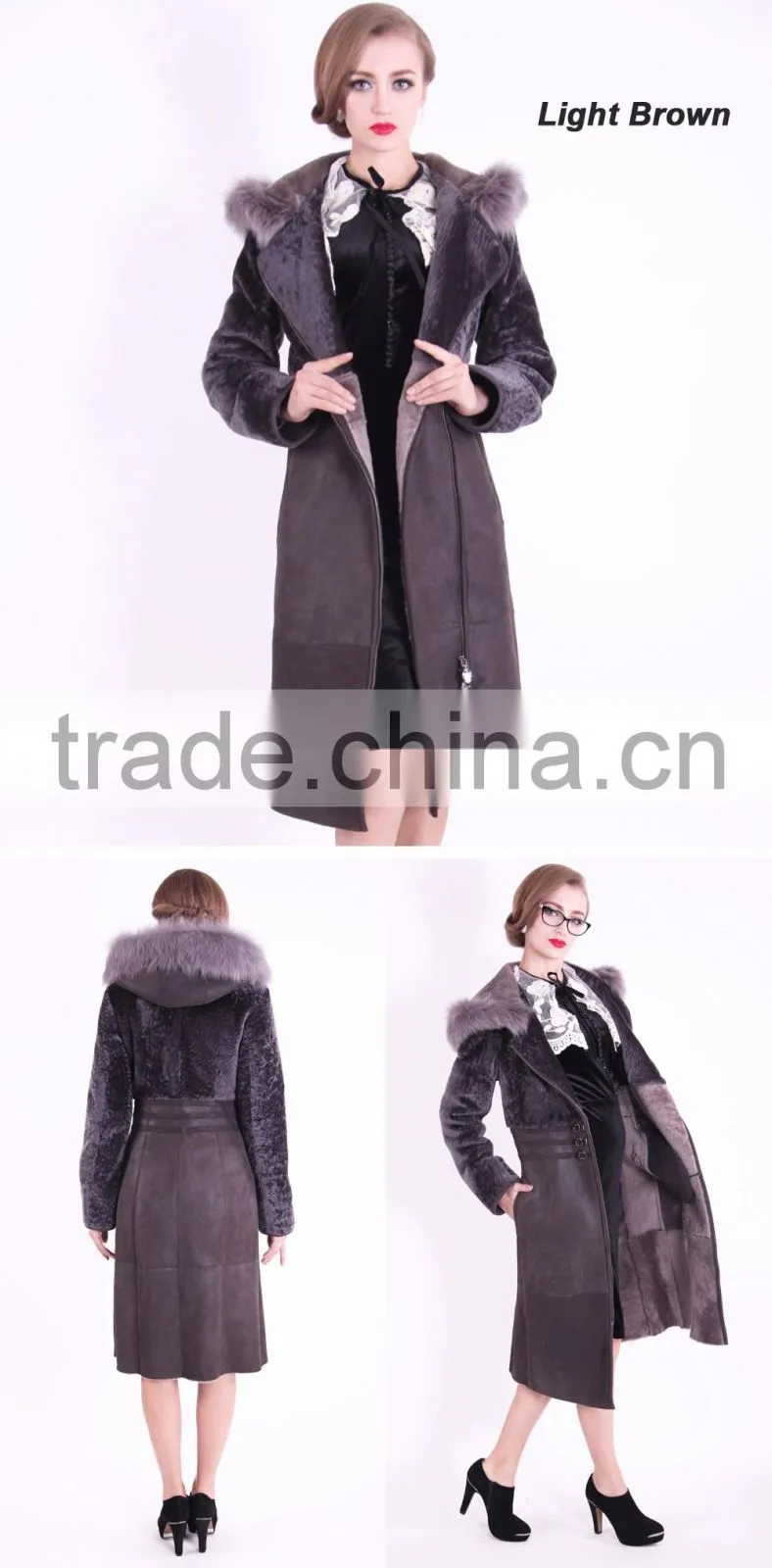 2016 New Design Winter Women Length Coachman Woolen Coat