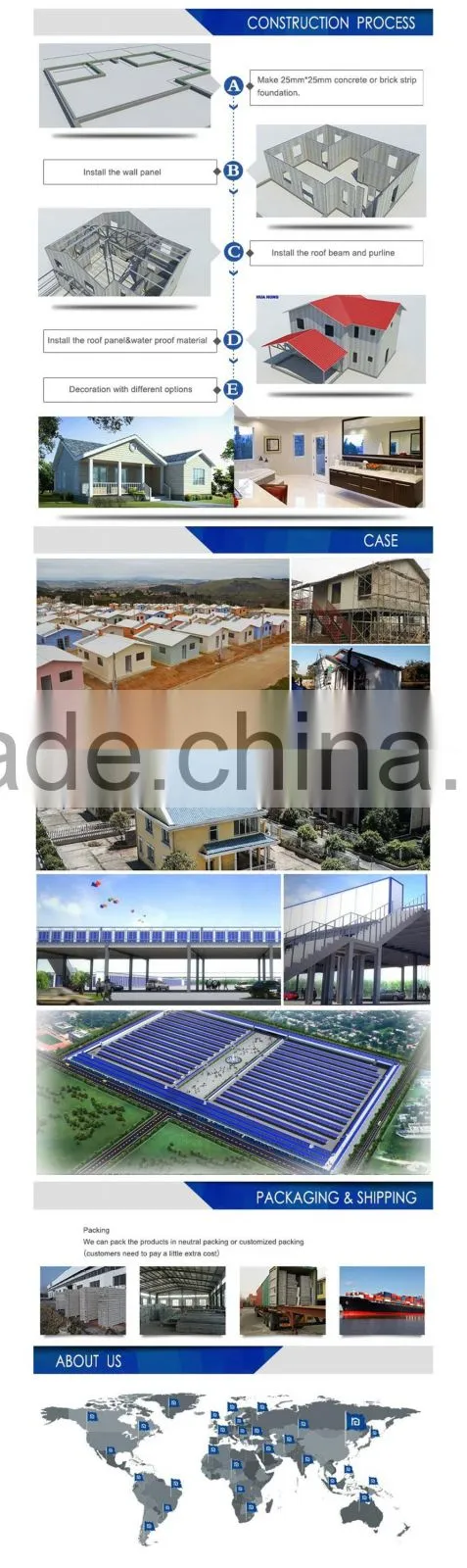 2016 Light Steel two bedroom prefabricated house,factory fancy fashion house,Portable prefab modular guest