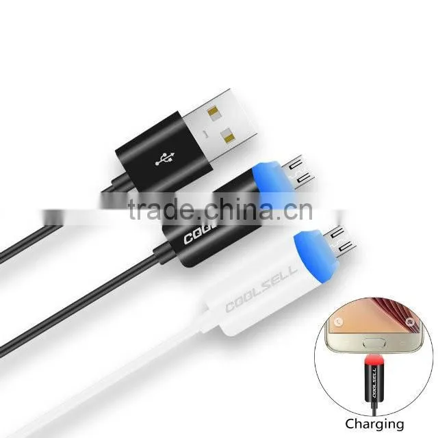 Promotional LED Light Micro USB Cable for Samsung mirco usb cable with LED light