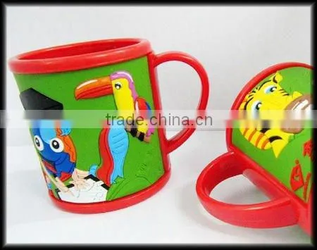 Directly supplier hot-selling plastic mug cup with soft pvc grip