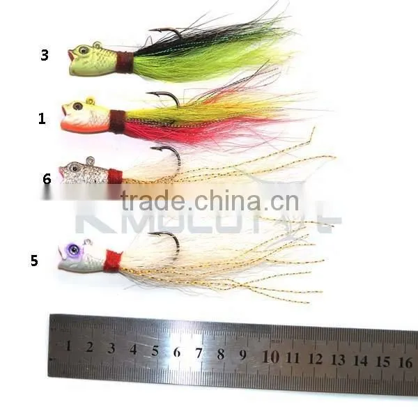 wholesale bass fishing lure bucktail jig fly fishing bait