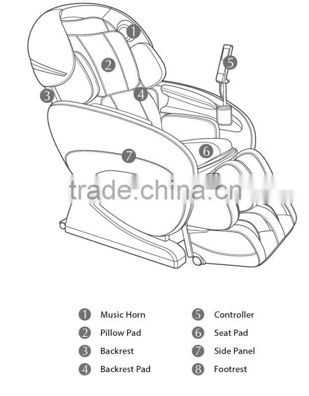 luxury noble 3d zero gravity pedicure massage chair