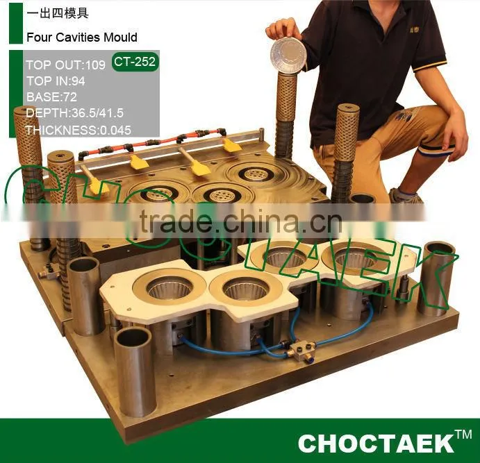 IVC Aluminium foil container mold with four cavities