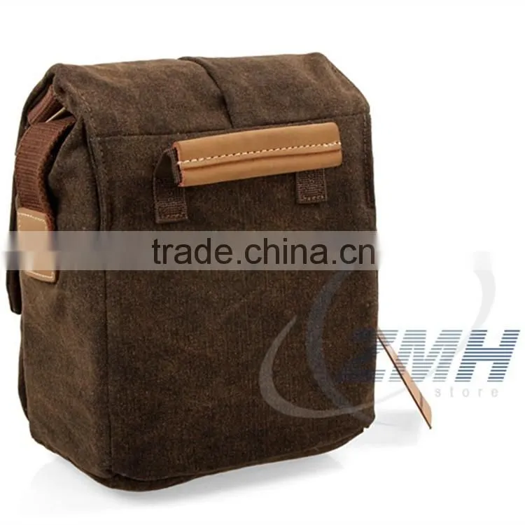 High-grade and Soft bag Canvas Material digital Sling camera bag