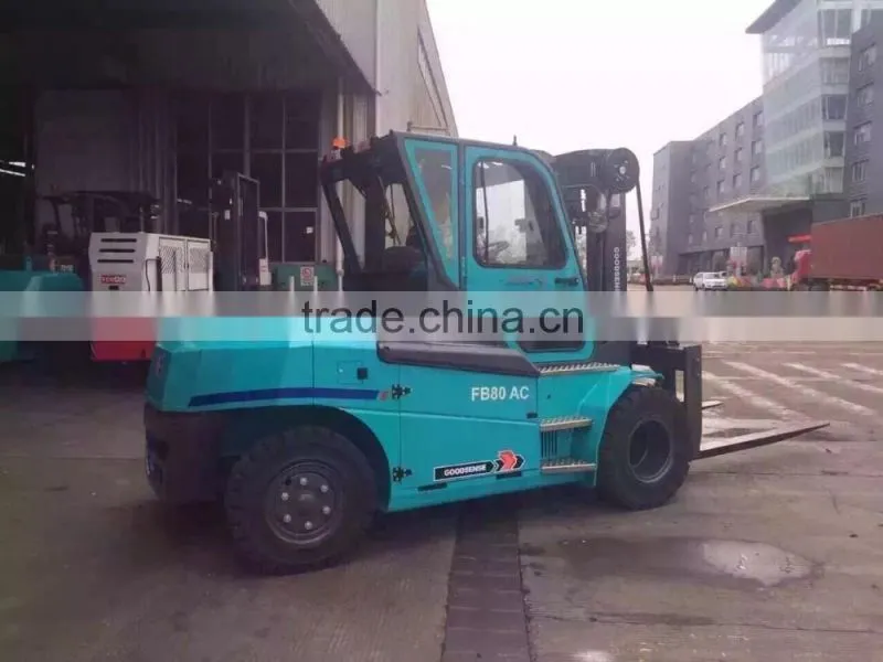 four wheel heavy duty ac motor powered 8 ton battery electric forklift