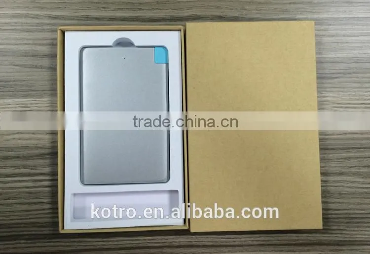 Promotional Gift Metal aluminum credit card power bank 2500mAh
