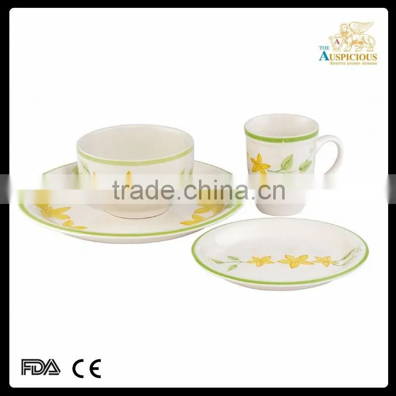 16pcs stoneware hand-printed dinner set new design