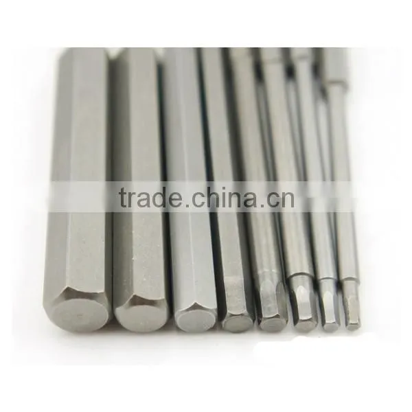 9Pcs 65mm 1/4 Inch Hex Shank Magnetic Hex Head Screwdriver Bits Electric screwdriver Bits AR-21