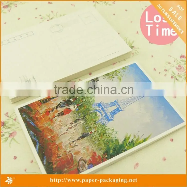 Beautiful souvenir travel postcard printing sticker postcard printing