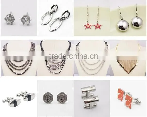 wholesale fashion vintage round pendant gold earring stainless steel