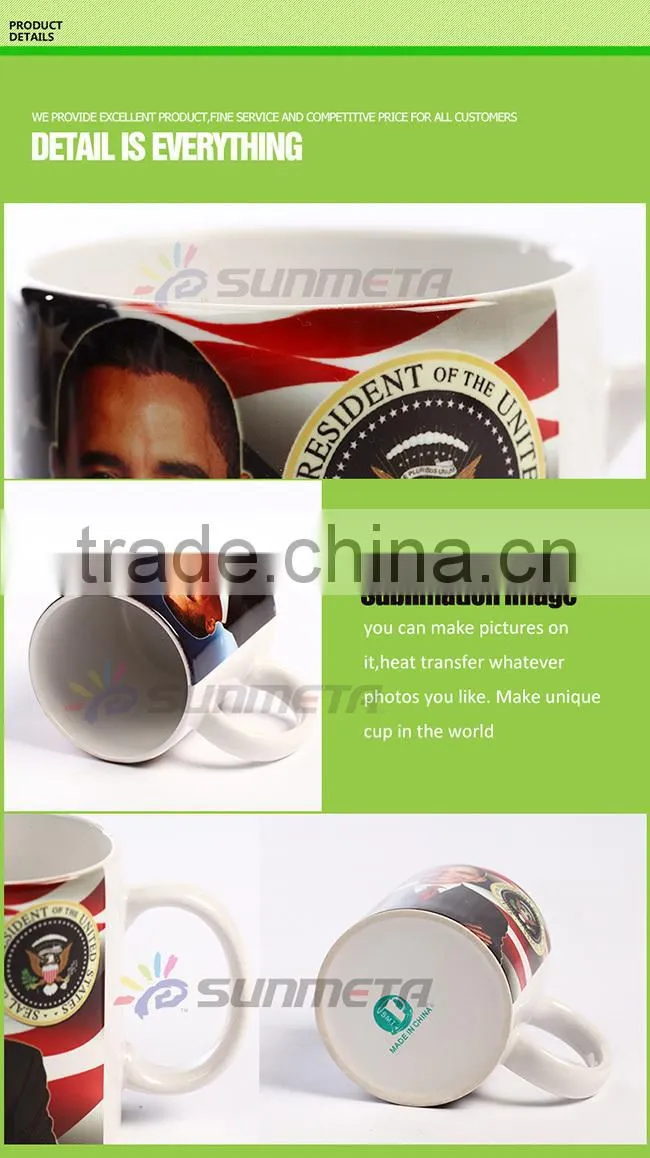 Sunmeta sublimation 11oz ceramic mug ,blank ceramic sublimation mugs