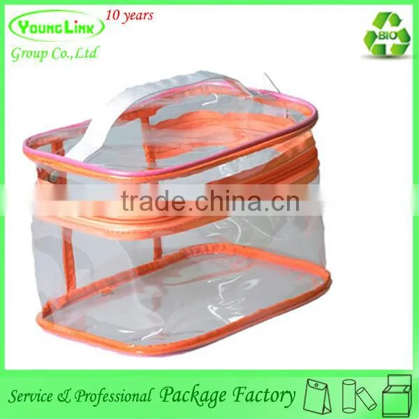 High quality transparent PVC clear plastic zipper garment bag