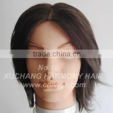 Male/Female human hair training head/natural hair training mannequins head