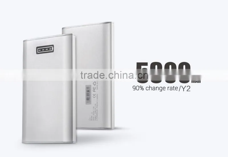 5300mah metal slim size external mobile power bank wit led indicator