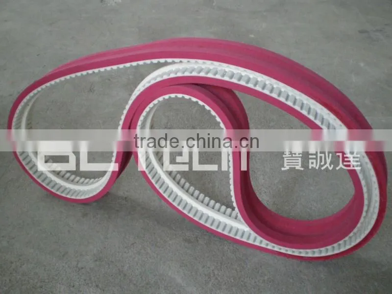 PU Timing Belt With Guide Belt&Grooving Rubber