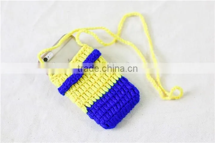 2016 New 7*11cm 100% acrylic material knitted women purse