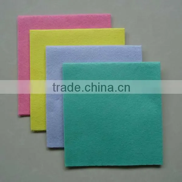 Non-woven fabric magic cleaning cloth (needle punched, viscose & polyester, super absorbent)
