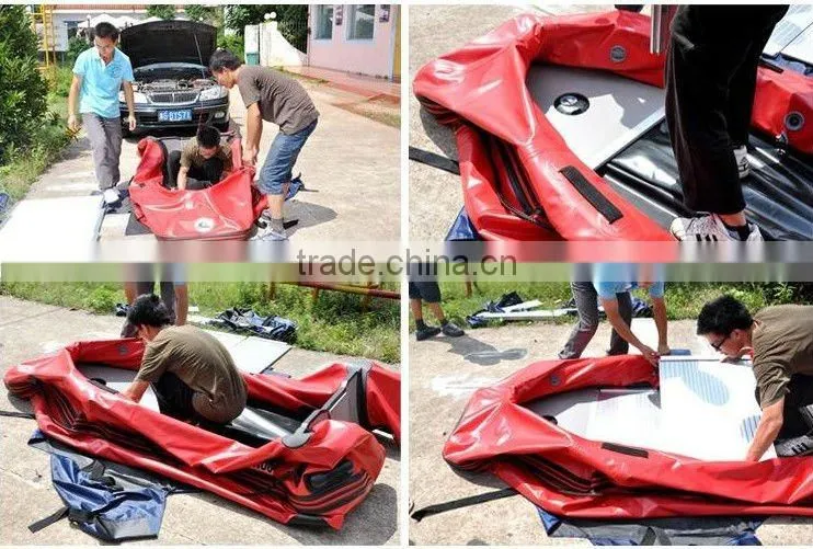 (CE) PVC material optioanl floor color fold inflatable boat