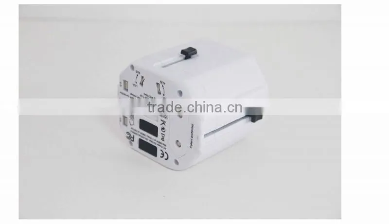 Smart 5V 2500mA Universal Travel Adapters with Dual USB ports