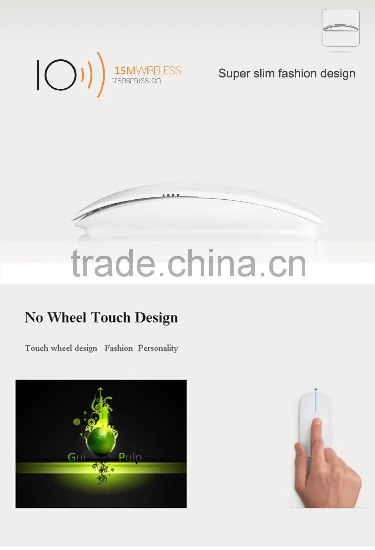 Gift Item Wireless Touch USB Mouse/ Latest Computer Flat Mouse For Apple Ipad Air