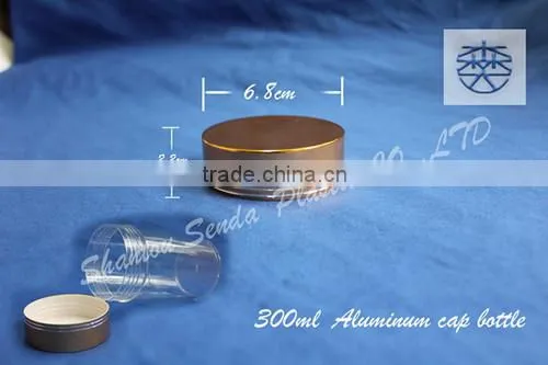 PS Transparent Medicine Bottles For Sale,Acrylic pill bottle with Aluminum cap, health care product plastic bottle for sale