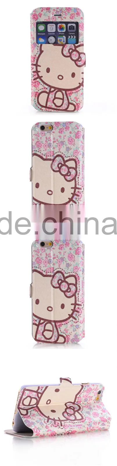 Stand Style Magnet Flip PU Leather Cartoon Paiting Pattern Soft Case For iPhone 6 6S 4.7Inch Wallet Cover for iphone6 phone bags