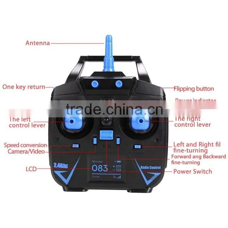 New 2.4Ghz 4CH 6-Axis Gyro RC Quadcopter with 0.3MP Camera 3D Flip#SV029027