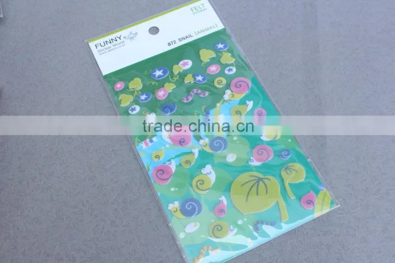 2015 DIY New product Eco-friendly Non-toxic flower felt sticker for home decoration