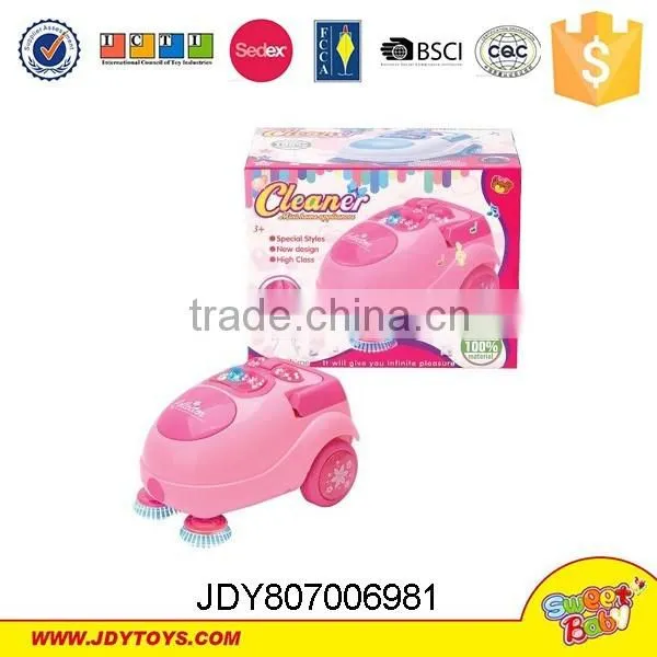 Plastic pink functional household appliance,cleaner&iron&kettle&washer play toys set