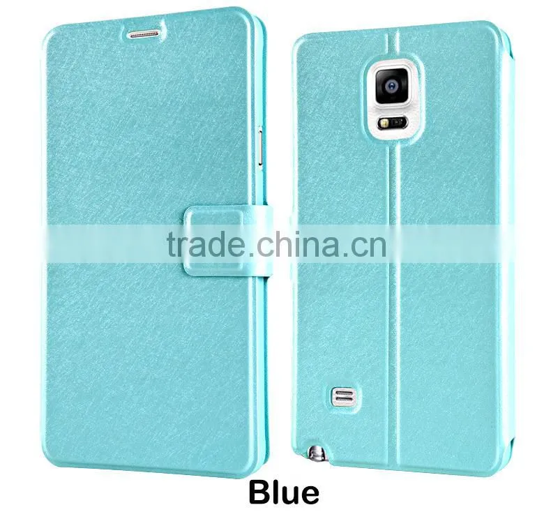 Leather stand case for samsung galaxy note 4 , case for samsung galaxy note 4 D0156