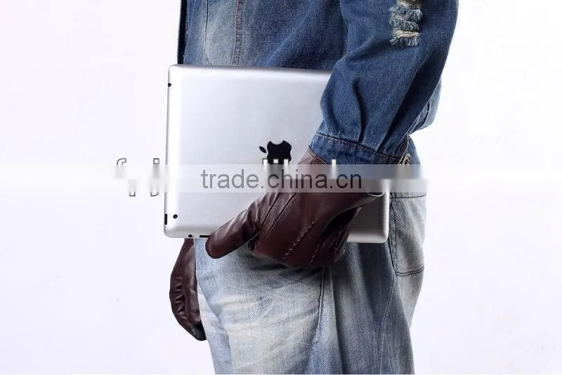 Noble leather touch glove,men's touch screen glove for iphone