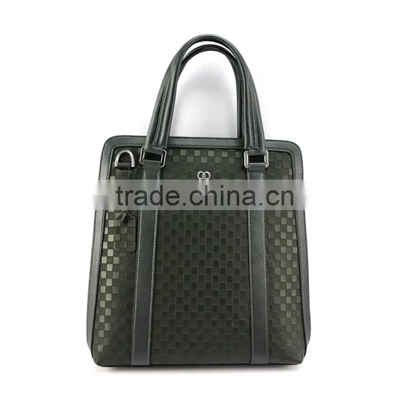 New style quality soft waterproof custom leather business men's briefcase