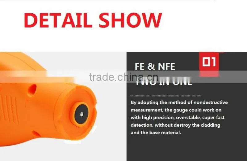 Dual use of FE and NFE coating thickness gauge with Max 20 store data