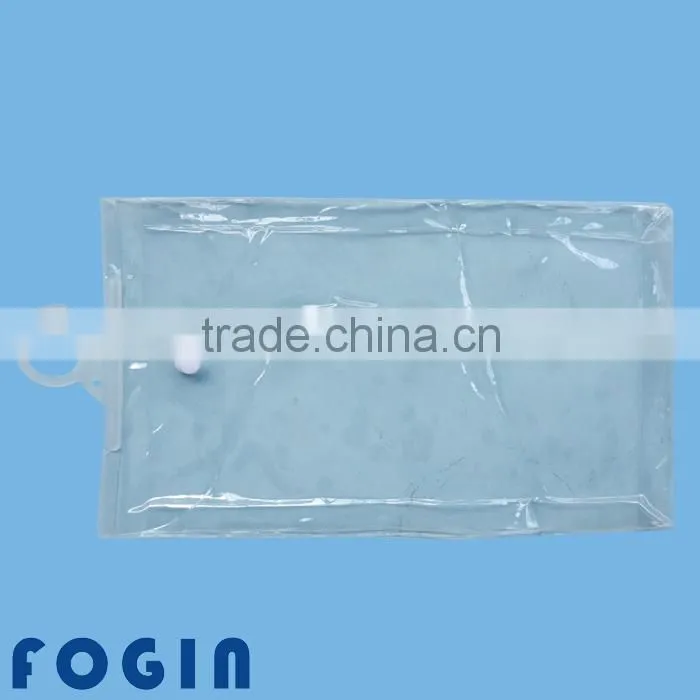 Clear PVC Hook bag for t-shirt packing