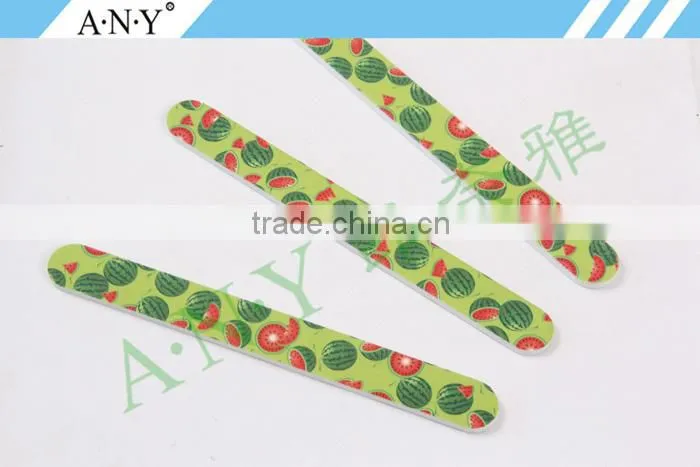 Nail Shape and Polishing Watermelon Printed Nail File Emery Sand