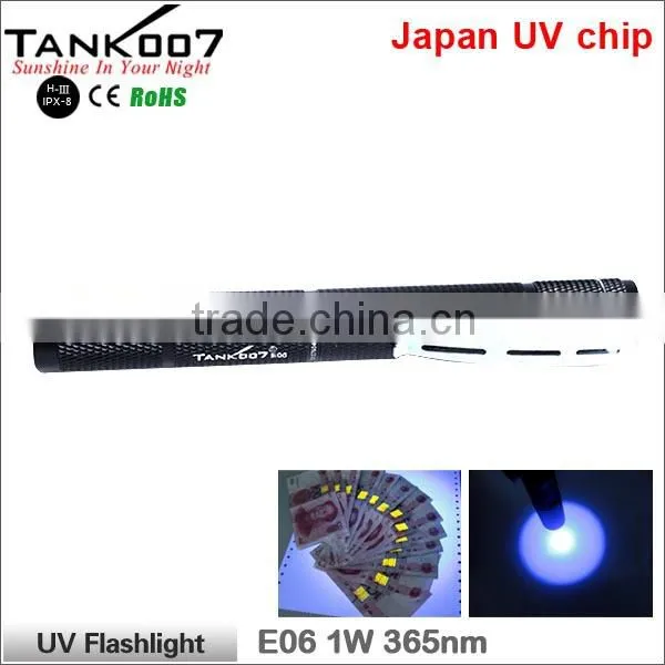 TANK007 led uv penlight Forensics UV pen torch medical blacklight 365nm 1W mini pencil flashlight