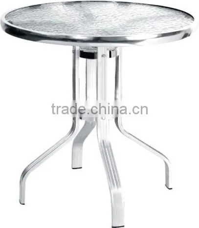 modern glass coffee table with aluminum
