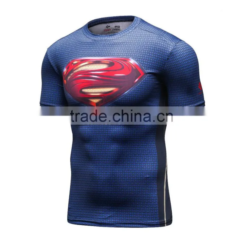 2016 Movie Superman v Bat-man/Wonder Man T-shirt Cool Novelty Tshirt Men Dawn of Justice Tee Sports T-Shirts