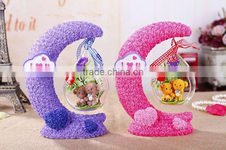 Novelty gift pouch miniature fairy garden plastic mini bathtub as gift , door gift birthday