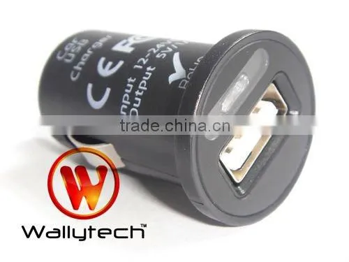 Wallytech WIA-071 Mini USB Car Charger For iPhone 4 3GS 3G For iPod For iPad For Mobile Phone
