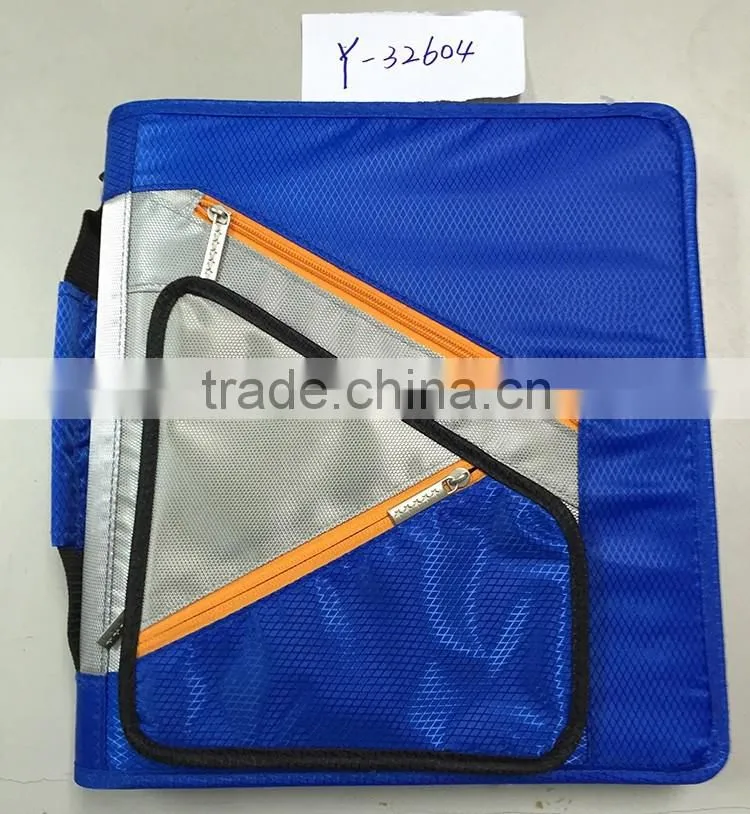 2016 New Design Customized Zipper Binder Folder ,2Inch 3Ring Zipper Binder