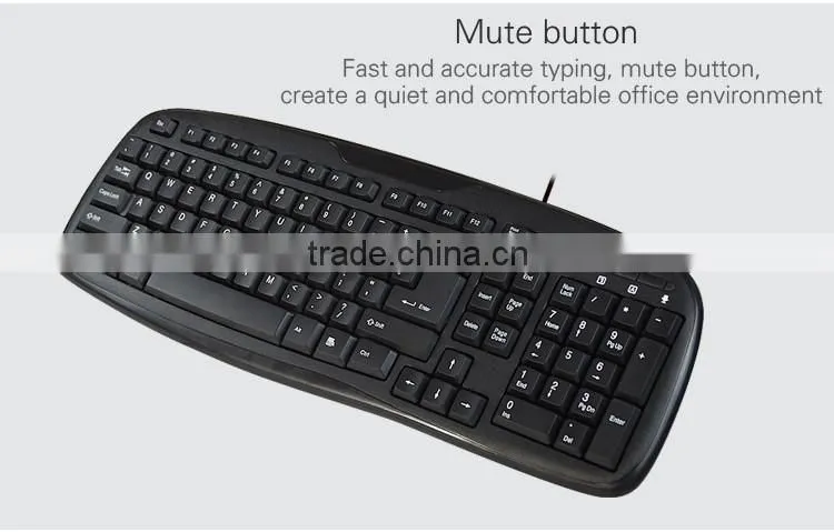 Shenzhen 11 years directly sale wired waterproof keyboard for laptop