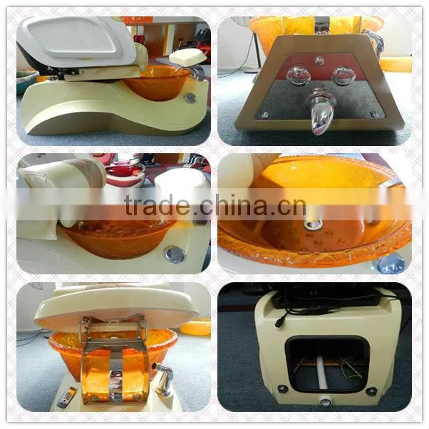 High quality FRP bowl spa pedicure chair with pipeless jet